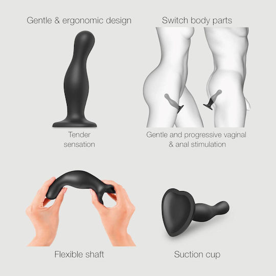 Strap On Me Dildo Realistic Dildo Cu Ventuză Negru