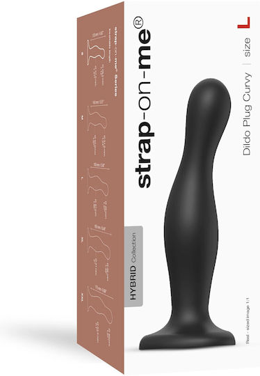 Strap On Me Ρεαλιστικό Dildo με Βεντούζα Μαύρο