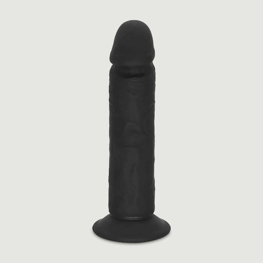 Glass Dildo With Suction Cup Black 23.5cm