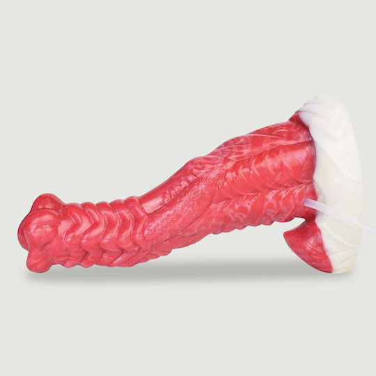 Xl Дилдо Силиконов със Способност за Еякулация Monster Fisix Silicone Ejaculating Dildo 19 X 6 См Червен