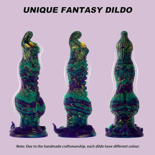 Realistisches Dildo mit Ejakulierende Farbe Grün