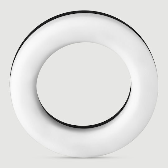 Forto F-19 2 Tone Silicone Cock Ring White Black