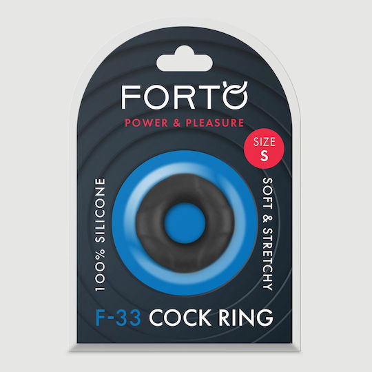 Δαχτυλίδι Πέους Σιλικόνης Forto F-33 17 Mm Silicone Small Cock Ring Μαύρο
