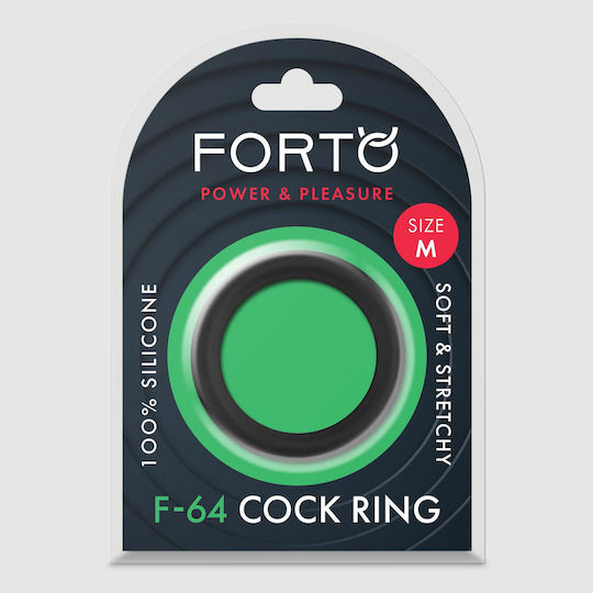 Wide Silicone Cock Ring Forto F-64 45 Mm Wide Silicone Medium Black Cock Ring