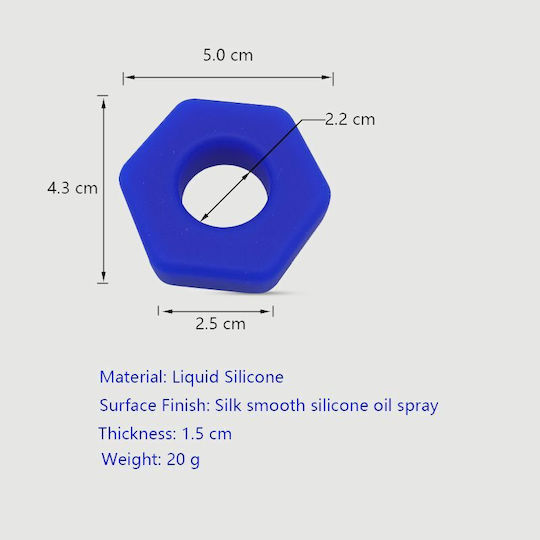 Δαχτυλίδι Πέους Εύκαμπτη Σιλικόνη Dick's Nut Fat Liquid Silicone Flexible Cock Ring 45 Mm Μαύρο