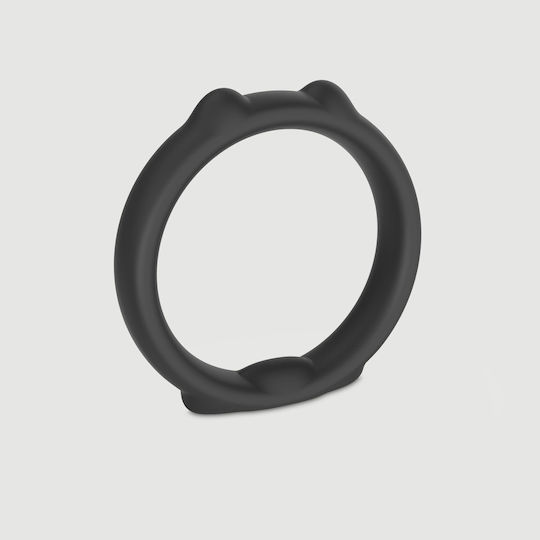 Σετ 3 Δαχτυλίδια Πέους Σιλικόνης Cat Ears 3 Silicone Cock Ring Set Μαύρο