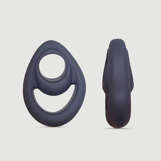Εύκαμπτο Δαχτυλίδι Πέους Σιλικόνης Flexible Smiley Liquid Silicone Cock Ring Μαύρο