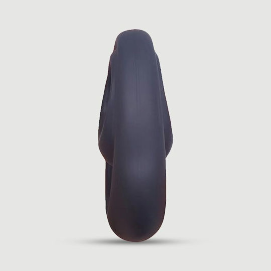 Εύκαμπτο Δαχτυλίδι Πέους Σιλικόνης Flexible Smiley Liquid Silicone Cock Ring Μαύρο