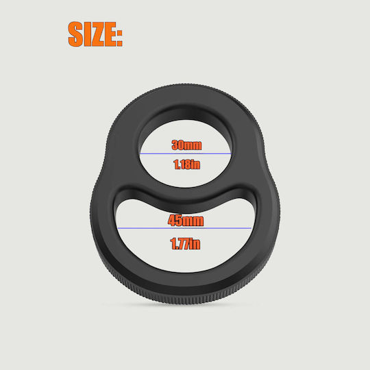 Διπλό Δαχτυλίδι Πέους Σιλικόνης Double Erector Soft Silicone Cock Ring Μαύρο