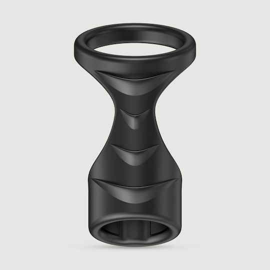 Silicone Cock Ring Penis Cover Silicone Cock Ring Ribbed Penis Sleeve Black
