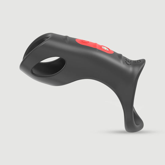 Husă Vibrantă Pentru Penis Din Silicon Inel Pentru Testicule Skull Cat Silicon Moale Vibrant Inele Pentru Penis Negru