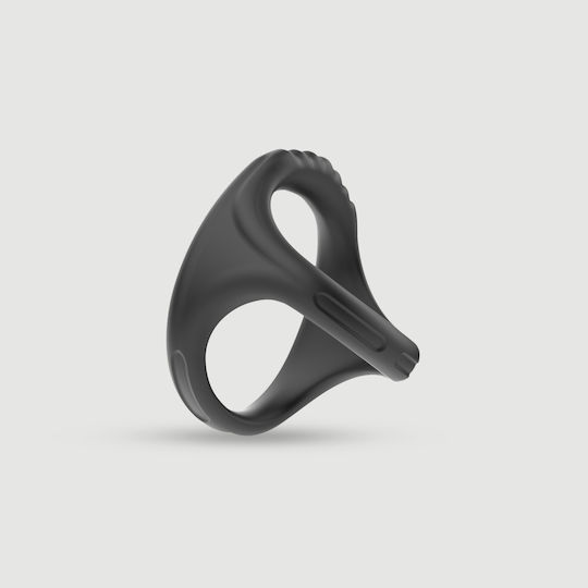 Double Cock And Ball Silicone Ring Male Collection Black