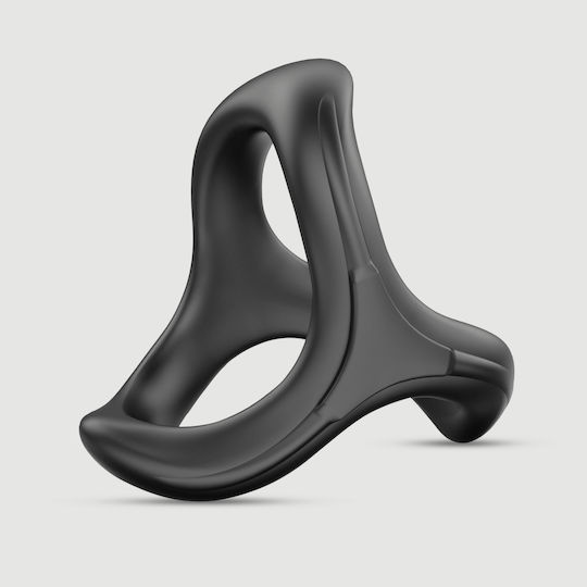 Τριπλό Δαχτυλίδι Πέους Σιλικόνης Triple Erector Hurricane Soft Silicone Cock Ring Μαύρο