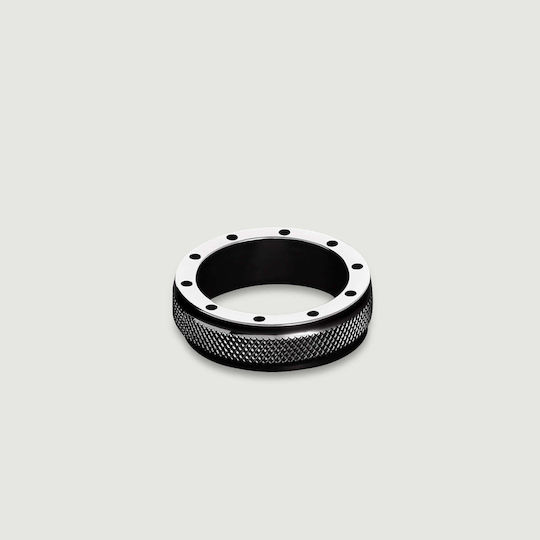 Triune Cool & Knurl Пръстен Петел Металик Сребрист TBJ-2026-45