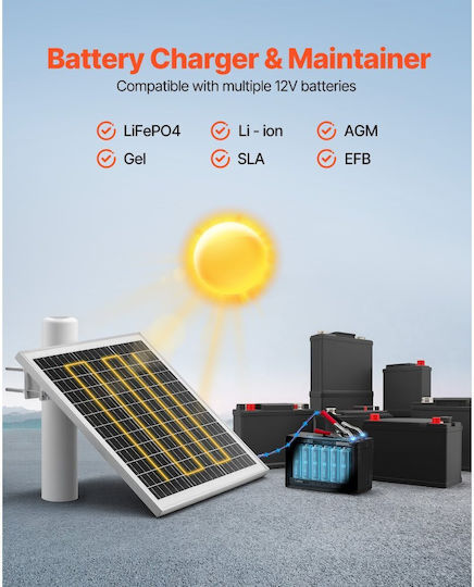 Vevor Vevor Solarbatterieladegerät 20W 12V LGXLNZMPPT12P3M14001Y3