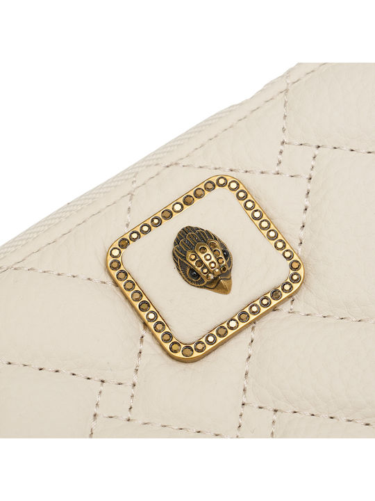 Kurt Geiger Δερμάτινο Γυναικείο Πορτοφόλι Εκρού