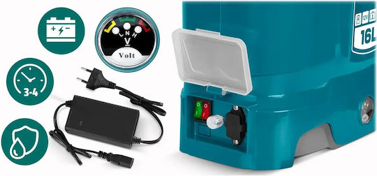 Smartic Pulverizator cu Presiune 12V cu Baterie 8Ah cu Capacitate 16l