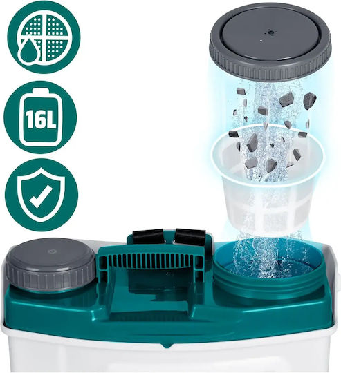 Smartic Pulverizator cu Presiune 12V cu Baterie 8Ah cu Capacitate 16l