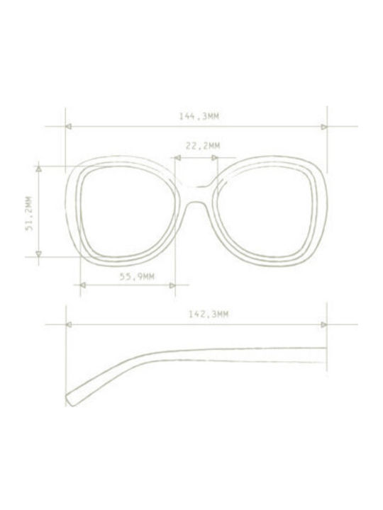 Okkia Anna Sunglasses Transparent With Frame
