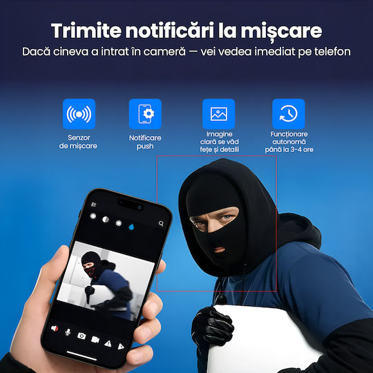 Cameră Spion Ascunsă Ceas Deșteptător Wifi Card 32gb 4k Transmisie Live Full Hd 1080p Detectare Mișcare Ceas Funcțional Monitorizare 24/7 Acces De La Distanță