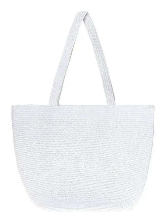 Ble Resort Collection Υφασμάτινη Τσάντα Θαλάσσης Λευκή Ble Resort Collection Υφασμάτινη Τσάντα Θαλάσσης Λευκή