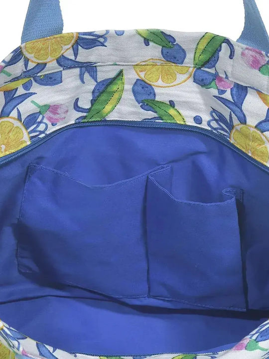 Ble Resort Collection Geantă De Plajă Din Material Textil Albastră