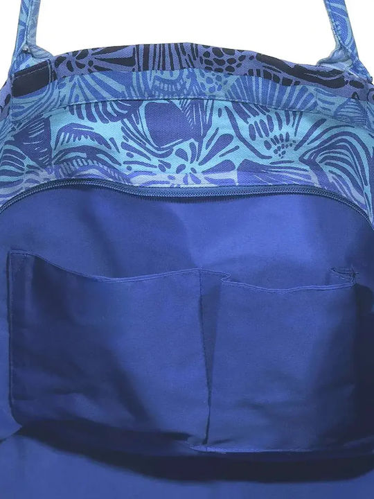 Ble Resort Collection Blue Fabric Beach Bag