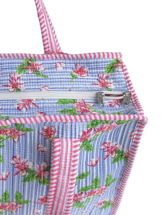 Ble Resort Collection Stoff Strandtasche Blau