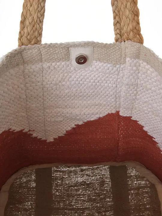 Ble Resort Collection Wicker Beach Bag White