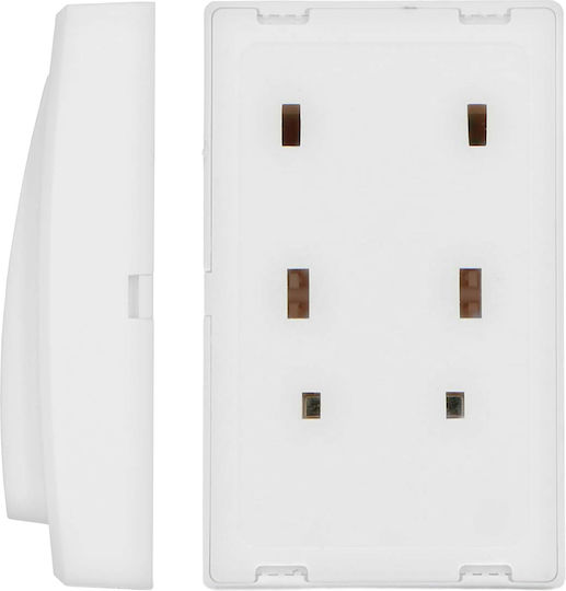Alecto Ip44 Waterproof Kinetic Wireless Doorbell Range Up To 200 Meters White