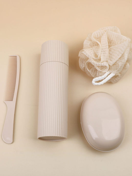 Rose Gold Toiletry Bags Handle Set 5 Pieces