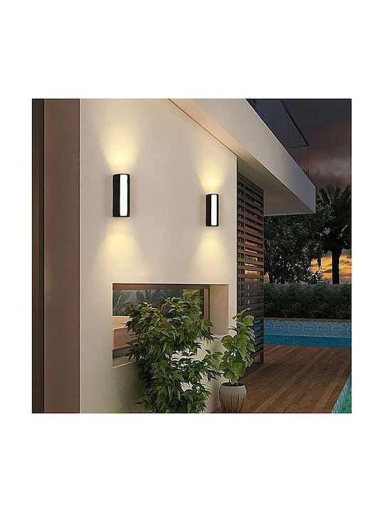 Home Lighting Φωτιστικό Τοίχου με Ενσωματωμένο LED και Θερμό Λευκό Φως Μαύρο