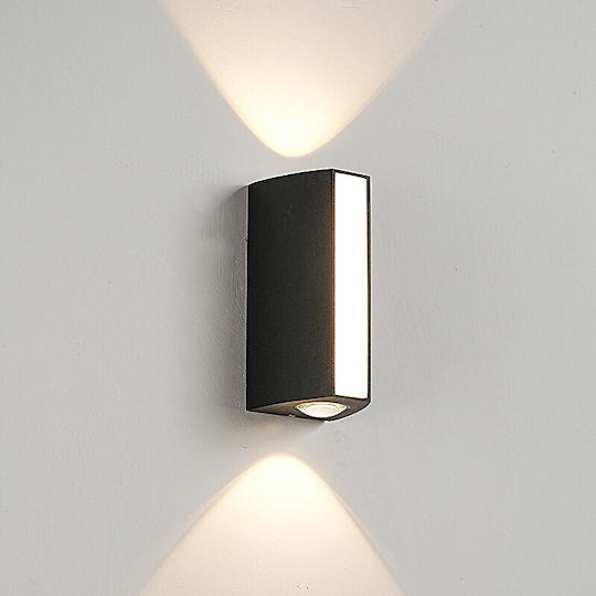 Home Lighting Φωτιστικό Τοίχου με Ενσωματωμένο LED και Θερμό Λευκό Φως Μαύρο