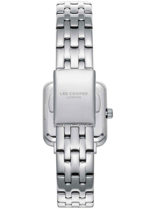 Lee Cooper Damenuhren Armband 25mm Batterie mit Silber Metall-Armband