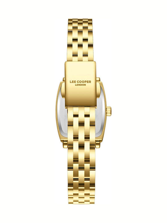 Lee Cooper Bracelet Womens Watch Battery with Gold Metal Bracelet
