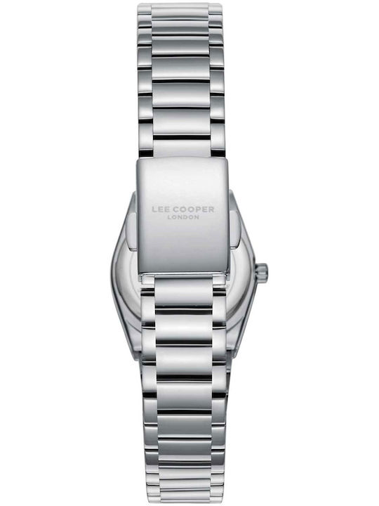Lee Cooper Damenuhr 25mm Batterie mit Silber Metall-Armband