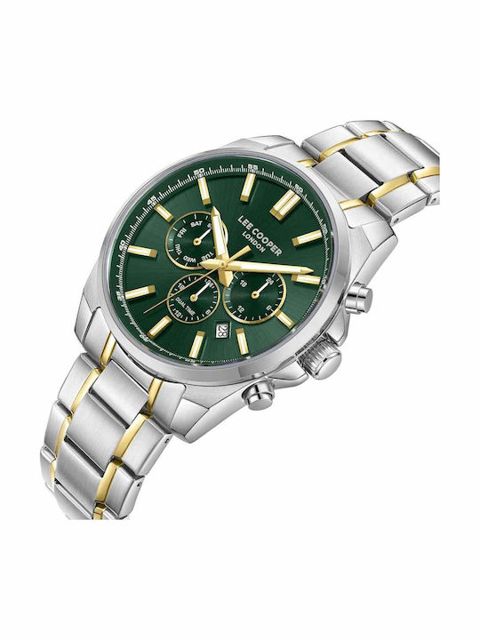 Lee Cooper Dual Time Battery Watch with Metal Bracelet Lee Cooper Dual Time Battery Watch with Metal Bracelet