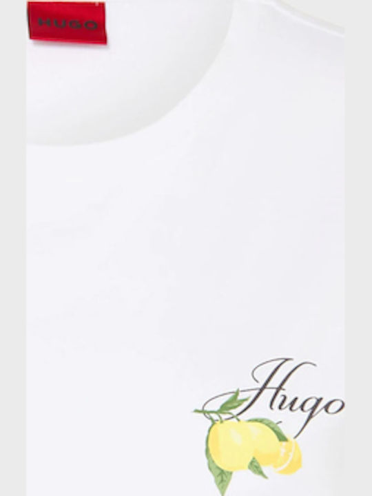 Hugo Καλοκαιρινή Γυναικεία Μπλούζα Πιτζάμας White