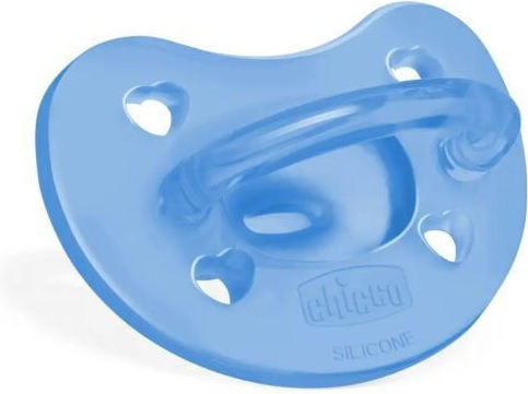 Chicco Physio Soft Биберон Силикон Светлосин за 6-16 месеци