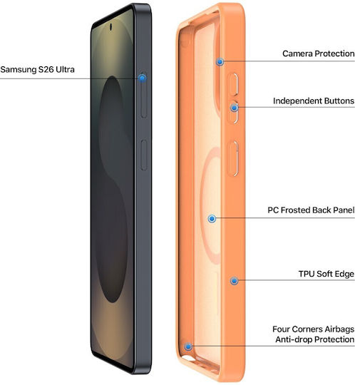 Dux Ducis Yind Series Back Cover Plastic Orange (Galaxy S26 Ultra)