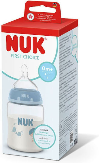 Nuk Πλαστικό Μπιμπερό First Choice Κατά των Κολικών με Θηλή Σιλικόνης για 0+ μηνών Μπλε 150ml