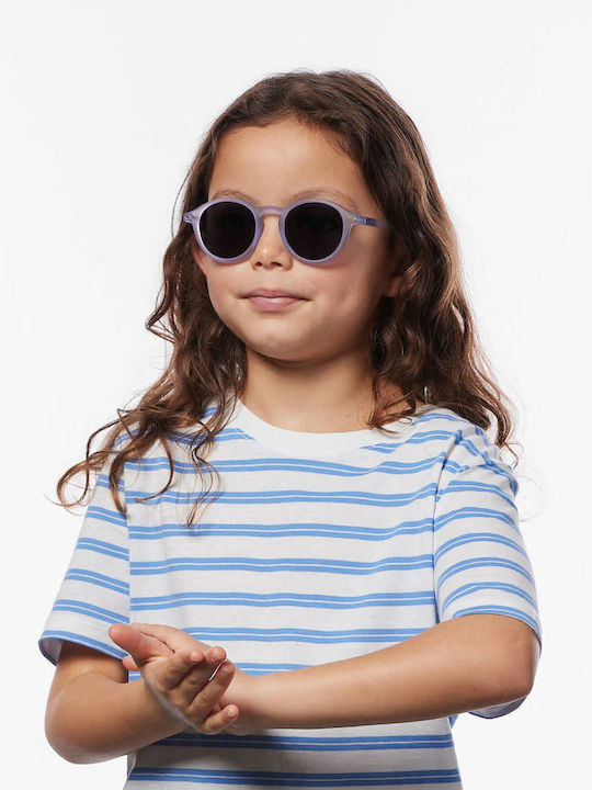 Izipizi Round Kids Sunglasses with Polarized Lens Purple for 5-7 Years