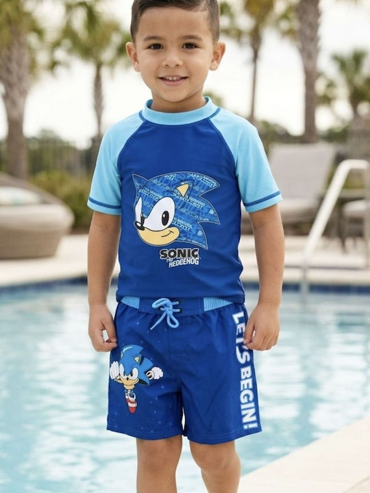 Disney Sonic Kids Swimwear Rashguard Blue