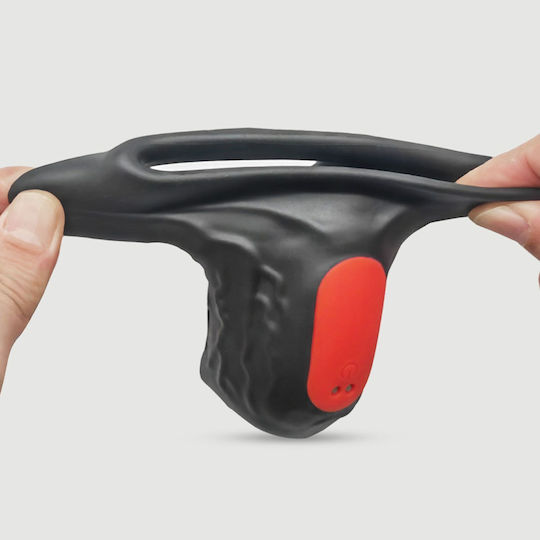Δονούμενο Κάλυμμα Πέους Σιλικόνης Φλέβες Veined Silicone Vibrating Penis Sleeve Sleeve Penis Tingler Μαύρο