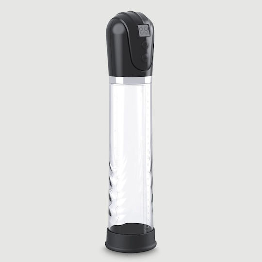 Αυτόματη Αντλία Πέους Μακρύ Σωλήνα Sexopolis Male Lcd Display Long Tube Automatic Penis Pump Διάφανη
