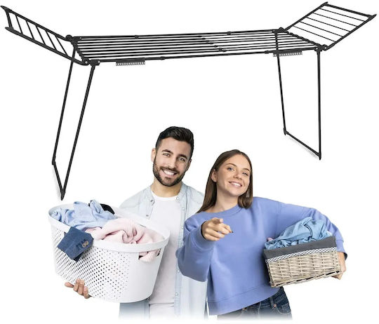 Smartic Lydia Uscătoare Rufe Pliere De Pardoseală Metalică Cu Lungimea Suportului De Uscare A Hainelor 27m