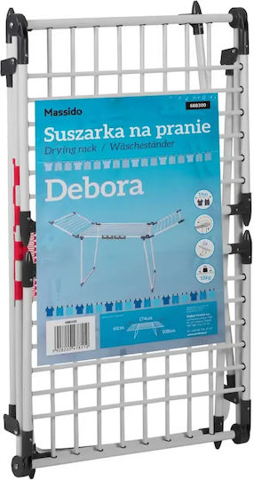 Smartic Debora Πτυσσόμενη Απλώστρα Δαπέδου Μεταλλική με Μήκος Απλώματος 19m