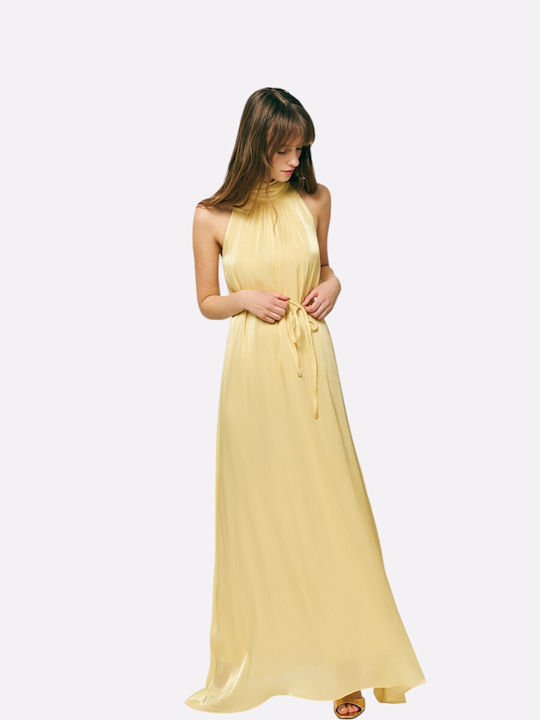 Summer Maxi Dress for Wedding Christening Yellow