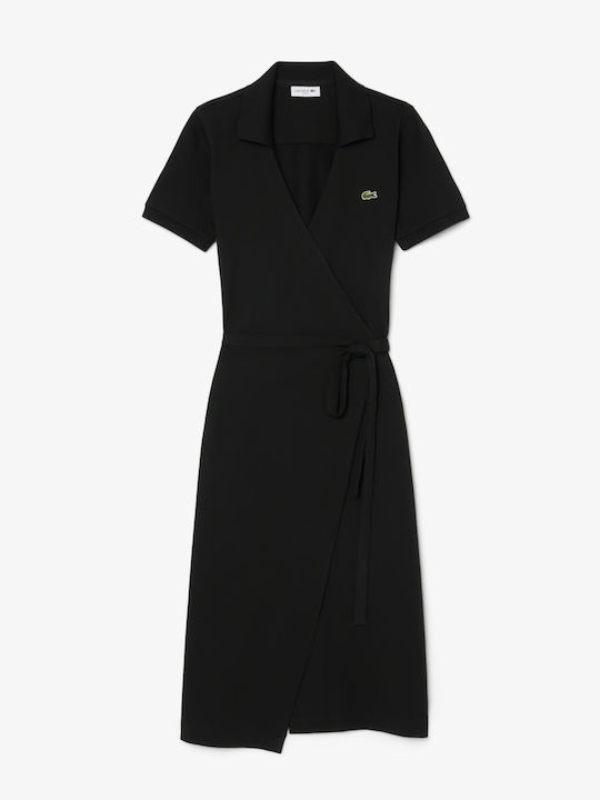 Rochie Midi Wrap-Around Neagră