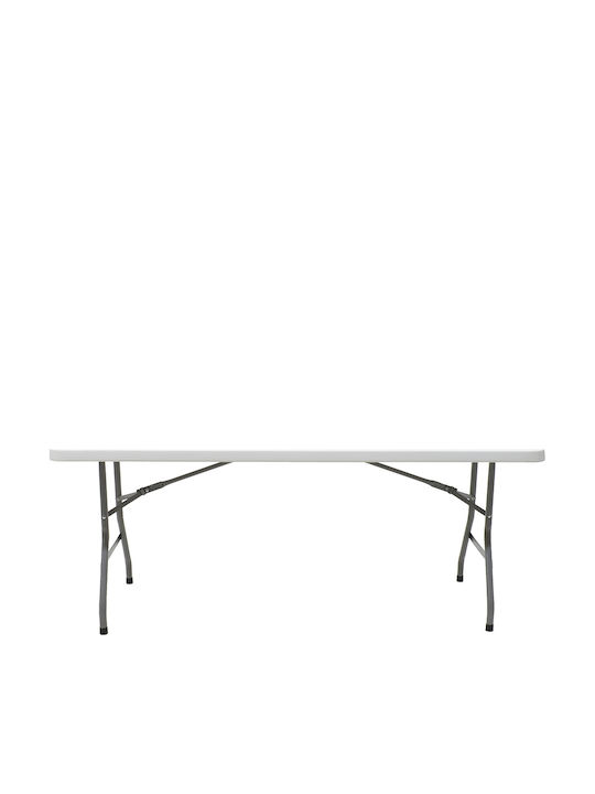 Plastic Garden & Terrace Table Catering Outdoor Foldable Aprilia White 183x76x74cm